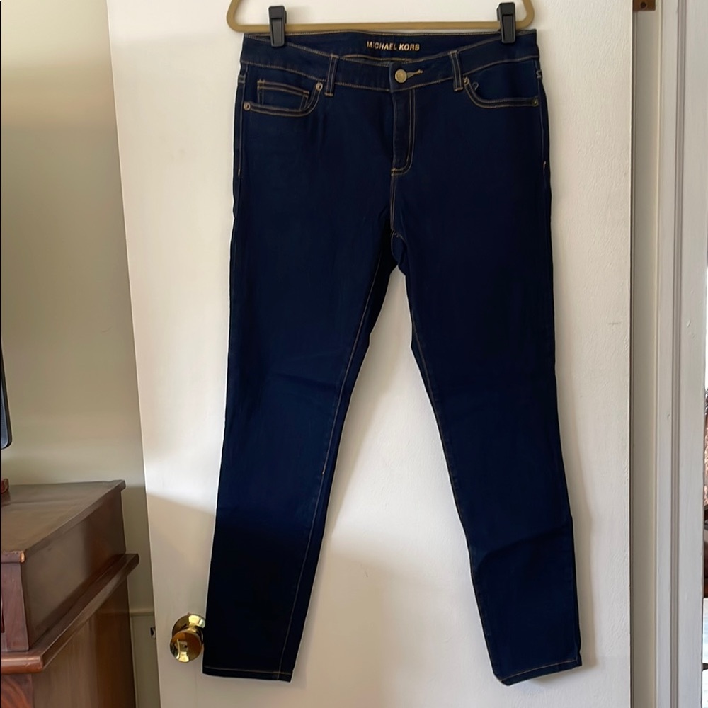 NWT Michael Kors Dark Wash Skinny Jeans Size 8